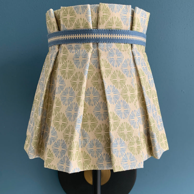 Foxy Fabric in Olive & Blue