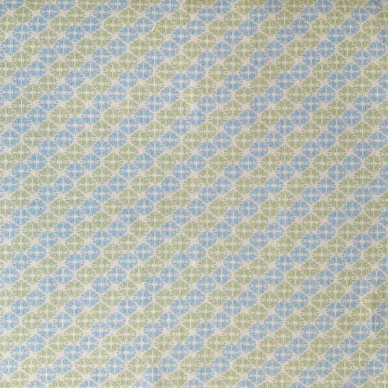 Foxy Fabric in Olive & Blue