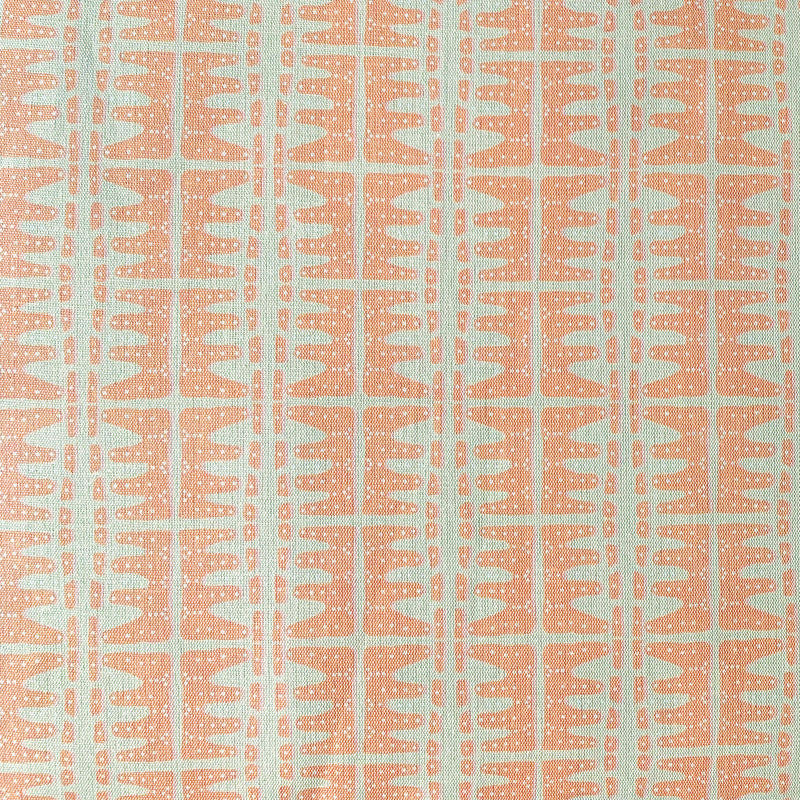 Zany Linen Print Fabric in Terracotta